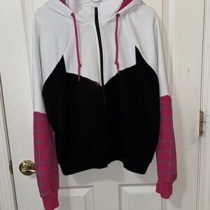 Her Universe Marvel Spider-Man: Across The Spider-Verse Ghost-Spider Crop Hoodie